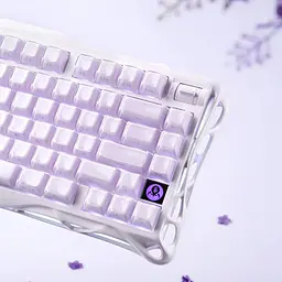 Клавіатура GravaStar Mercury K1 80keys Kailh Cheery Pink EN/UKR BT/WL/USB Lavender Purple (GSK1_PL) - мініатюра 4