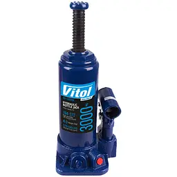 Домкрат гідравлічний телескопічний Vitol 3т 194-372 мм 3.33 кг в коробці (DB-03006) - мініатюра 3