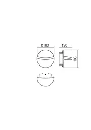 Бра вуличне GIMBAL AP LED SMD 16W IP65 DG 3000K(5.1.2) Redo 90068 - мініатюра 2