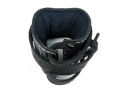 Манжета EasyFit F8 чорна для тяги на тренажері (шкіра) (EF-LGSTR-F8) - мініатюра 2