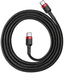 Кабель Baseus Cafule Cable Type-C to Type-C PD 20W 1m CATLKLF-91 Red-Black - мініатюра 2