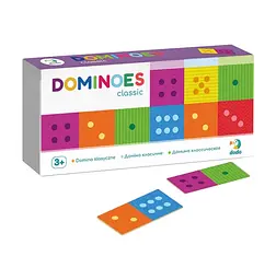 Настільна гра DoDo Toys Доміно Класичне 28 карток 23х11,5х4 см від 3 років Маліновий (SR-113-N-915)