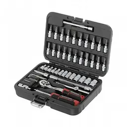 Набір інструментів Intertool Storm ET-8046, 46 од, Cr-V, 1/4", у кейсі