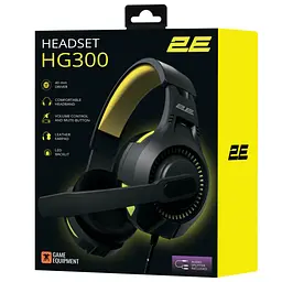 Навушники 2E Gaming гарнітура ігрова HG300 LED 3.5mm (2E-HG300BK) чорна - мініатюра 8