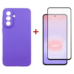 Чохол до мобільного телефона Dengos Carbon Cover + Glass Samsung Galaxy A37 Purple (DG-KM-201)