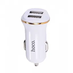 Автомобільний зарядний пристрій Hoco Z1 White 2 USB + USB Cable XiaomicroUSB