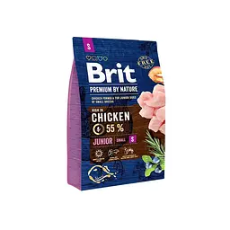 Сухий корм для цуценят і молодих собак дрібних порід Brit Premium Junior S 3 кг з смаком курки - мініатюра 2