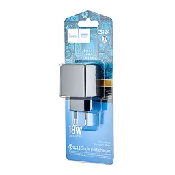 МЗП Hoco CS12A Ocean single port QC3.0 charger (EU) Black - мініатюра 2