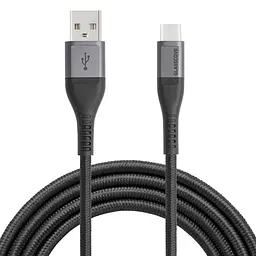 Кабель BRAID2 USB - Type-C 3A 1m (GB-AC13BK) Чорний