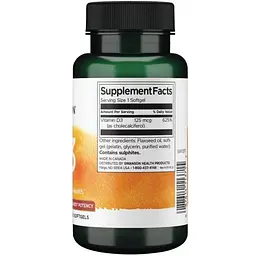 Вітаміни та мінерали Vitamin D3 5000 IU High Potency, 250 капсул Swanson vit0000698 - мініатюра 2
