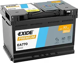 Автомобільний акумулятор EXIDE Premium Carbon Boost 2.0 6СТ-77Ah АзЕ 760A (EN) EA770 - мініатюра 1