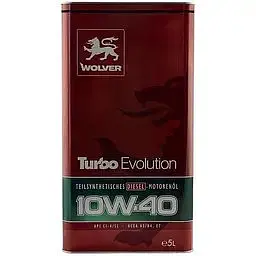 Автомобільна моторна олива WOLVER Turbo Evolution 10W-40 5л - мініатюра 2