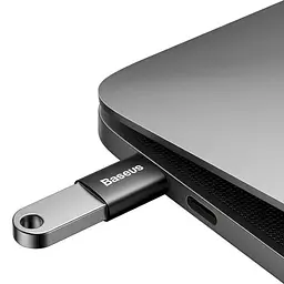 Перехідник Baseus Ingenuity Series Mini OTG Adaptor USB-C to USB-A Black (ZJJQ000001) [78667] - мініатюра 4