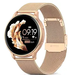 Жіночий розумний годинник Smart Melisia Gold + каучуковий ремінець