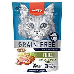 Сухий корм для котів Wanpy Adult Cat Grain Free Tuna Ванпі беззерновий з тунцем 500г