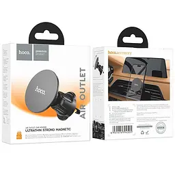 Автотримач Hoco H12 Fine jade ring (air outlet) Black - мініатюра 4