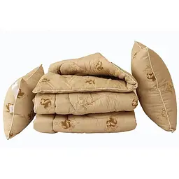 Ковдра Tag Tekstil лебедячий пух Camel євро + 2 подушки 50x70