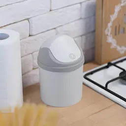 Відро для сміття MBM My Home з кришкою 1.6 л сіре (BIN-10 1.6L GRAY) - мініатюра 7