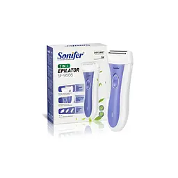 Жіноча акумуляторна бритва Sonifer 2 in 1 SF-9566 Біло-синій - мініатюра 6