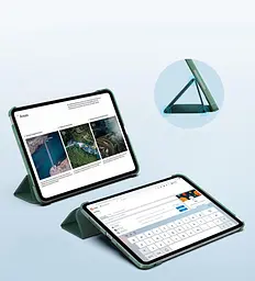 Чохол-книжка BeCover Tri Fold Hard для Apple iPad Air 13" M2 2024 Dark Green (711723) - мініатюра 3