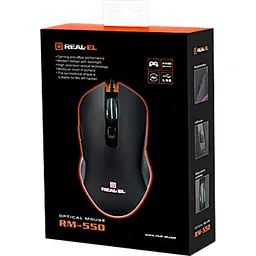 Миша Real-EL RM-550 Black (RM-550 Black) - мініатюра 5