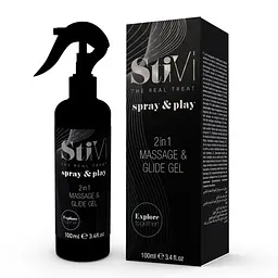 Лубрикант Hot та масажний гель StiVi sprayplay 2 in 1 100 мл