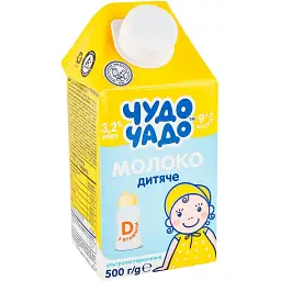 Упаковка молока Чудо-чадо для дітей ультрапастеризоване 3.2% 6 л (500 мл х 12 шт.) - мініатюра 3