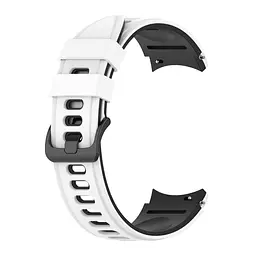 Ремінець для Samsung Galaxy Watch 4 40mm - біло-чорний ширина кріплення 20мм силікон Watchbands Ricco (W19-4WB39441171) - мініатюра 3
