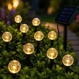 Садовий світильник garden light з сонячною панеллю / Кулясті ліхтарі для саду з бульбашками Solar / Світлодіодна LED-гірлянда для саду