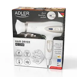 Фен Adler AD 2248W White champagne - мініатюра 9