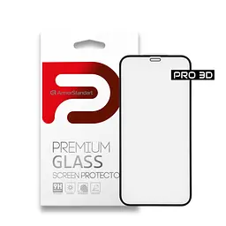 Захисне скло на Apple iPhone 12 mini з олеофобним покриттям, Pro 3d, повне проклеювання, антистатичний і пиловідштовхуючий шар, 9H, самоклеючеся, 3D, на весь екран, антистатичний клей, оригінал ArmorStandart (ARM57357)