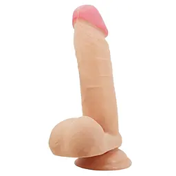 Фалоімітатор Baile Sliding Skin 8.1'' 20.5 см тілесний - мініатюра 4