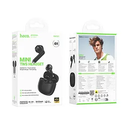 Бездротові навушники Hoco EW201 Graceful true wireless BT headset, BT5.4, 30mAh, 320mAh, 4h, black - мініатюра 3