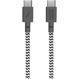 Кабель USB-C to USB-C Native Union Belt Cable Zebra 1.2 м (BELT-C-ZEB-2-NP) - мініатюра 2
