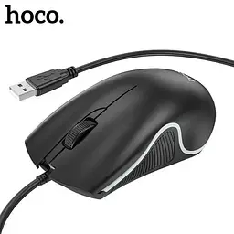 Комп'ютерна миша Hoco GM19 провідна оптична USB RGB підсвічування чорна - мініатюра 5