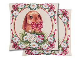 Наволочка Lefard Home Textile Rabbit гобеленова 45x45 см різнокольорова  (732-167) - мініатюра 2