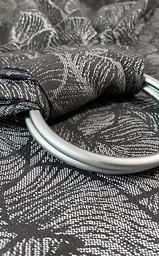 Жакардовий слінг з кільцями для малюків 0 - 36 місяців Coolbabka Leaf Сірий - мініатюра 4