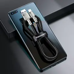 Кабель Baseus Cafule Series Metal Data Cable USB to Type-C 66W 1m CAKF000101 Black - мініатюра 5