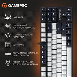 Клавіатура GamePro Genesis Metallic Outemu Red Swithes USB Black (MK110B) [152666] - мініатюра 8