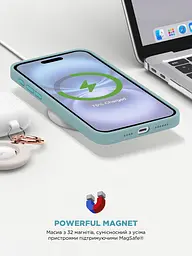 Силиконовый чехол с MagSafe для Apple iPhone 16, ICON2 MagCase, голубой, противоударный, панель с мягкой подкладкой, защита всего корпуса, поддержка беспроводной зарядки, совместим с защитными стеклами и пленками, ArmorStandart (ARM80184) - мініатюра 9