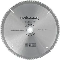 Диск пильний по алюмінію - 255х30/96 зуб Haisser