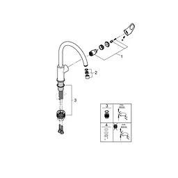 Змішувач для кухні Grohe Start Flow 31555001, Хром - мініатюра 3