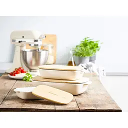 Форма для випічки KitchenAid з кришкою 26х15.5х6.5 см 0.9 л кремова (CC006105-001) - мініатюра 8