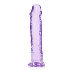 Фалоімітатор RealRock Crystal Clear, 25 см (фіолетовий) - мініатюра 4