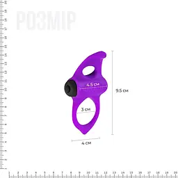 Ерекційне віброкільце Adrien Lastic Lingus MAX Violet - мініатюра 2