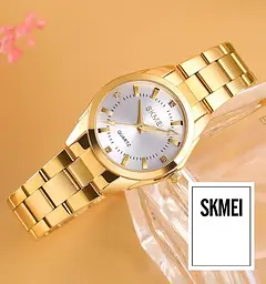 Жіночий наручний годинник Skmei 1620 (Золотистий) - мініатюра 3