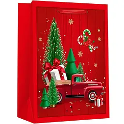 Новорічний подарунковий пакет АВТО 22-9643-A Різнокольоровий shop (2000999349737)