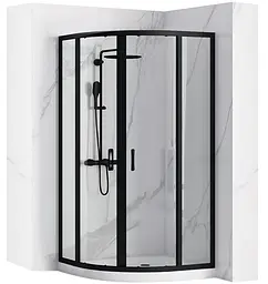 Душова кабіна Rea Look black 90x90 REA-K7903, Чорний матовий, Універсальна