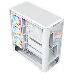 Корпус Modecom VOLCANO AQ400 ARGB MIDI SIDE LCD 6,2”, 4x120mm fans БІЛИЙ без Блок живлення ATX - мініатюра 8