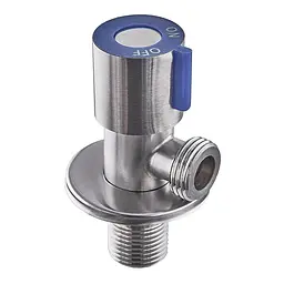 Кран для підключення сантехприладів Mixxus VAL-01-1/2x1/2 з нержавіючої сталі (синій) MI6117 - мініатюра 3